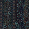 Dark Blue Brocade Indo Western with Embroidery
